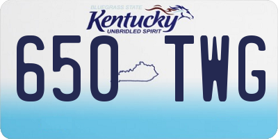 KY license plate 650TWG