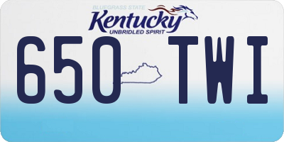 KY license plate 650TWI