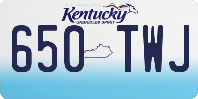 KY license plate 650TWJ