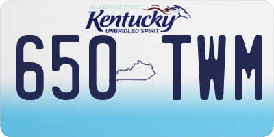 KY license plate 650TWM