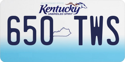 KY license plate 650TWS