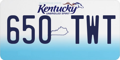 KY license plate 650TWT