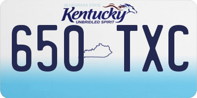 KY license plate 650TXC