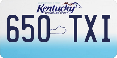 KY license plate 650TXI