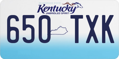 KY license plate 650TXK