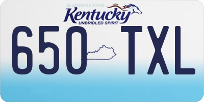 KY license plate 650TXL