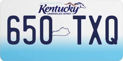 KY license plate 650TXQ