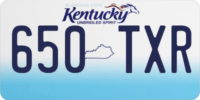 KY license plate 650TXR