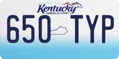 KY license plate 650TYP