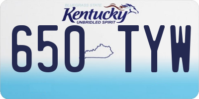 KY license plate 650TYW