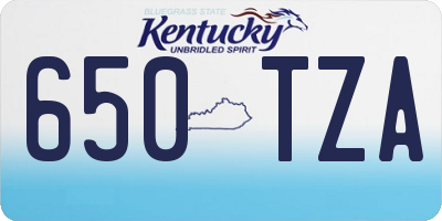 KY license plate 650TZA