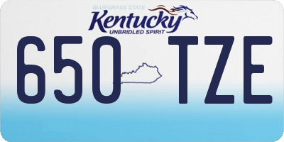 KY license plate 650TZE