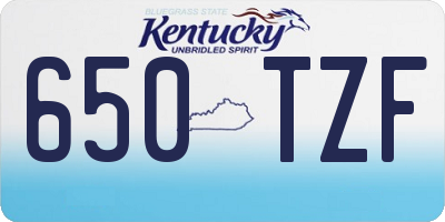 KY license plate 650TZF