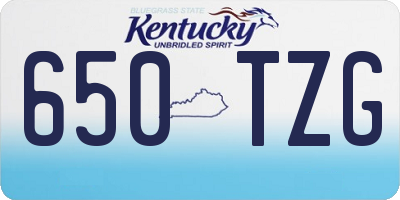 KY license plate 650TZG