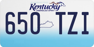 KY license plate 650TZI