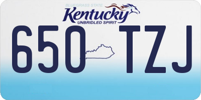 KY license plate 650TZJ