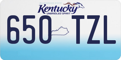 KY license plate 650TZL