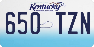 KY license plate 650TZN