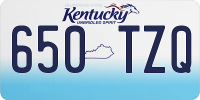 KY license plate 650TZQ