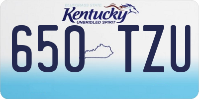KY license plate 650TZU