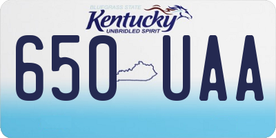 KY license plate 650UAA