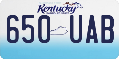 KY license plate 650UAB