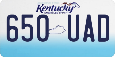 KY license plate 650UAD