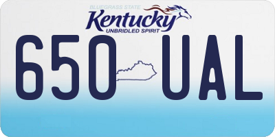 KY license plate 650UAL