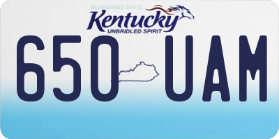KY license plate 650UAM