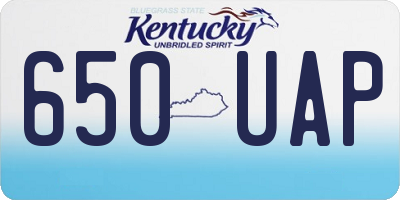 KY license plate 650UAP