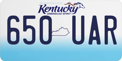 KY license plate 650UAR