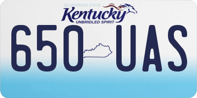 KY license plate 650UAS