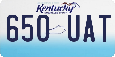 KY license plate 650UAT