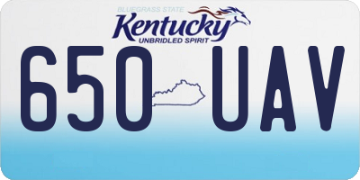 KY license plate 650UAV