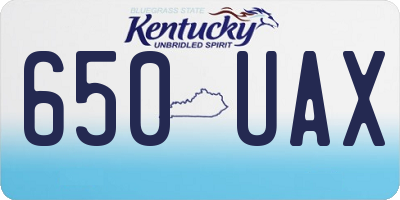 KY license plate 650UAX