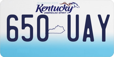 KY license plate 650UAY