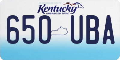 KY license plate 650UBA