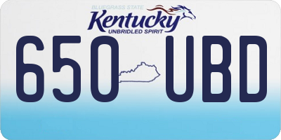 KY license plate 650UBD