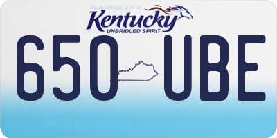 KY license plate 650UBE