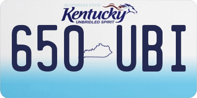 KY license plate 650UBI