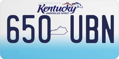KY license plate 650UBN