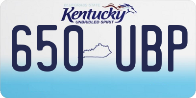 KY license plate 650UBP