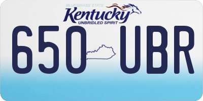 KY license plate 650UBR