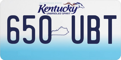 KY license plate 650UBT