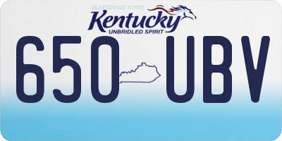 KY license plate 650UBV