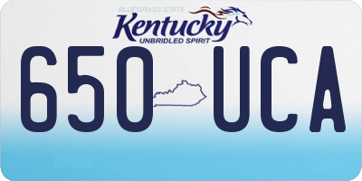 KY license plate 650UCA