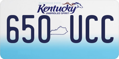 KY license plate 650UCC