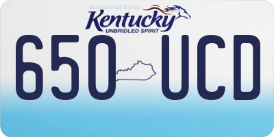 KY license plate 650UCD