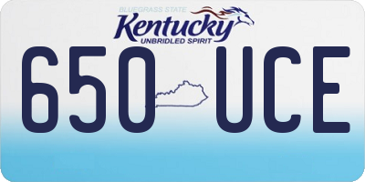 KY license plate 650UCE