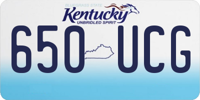 KY license plate 650UCG